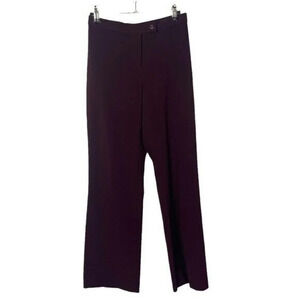 Worthington Petite Burgundy Red Wide Leg Dress Suit Pants 4P